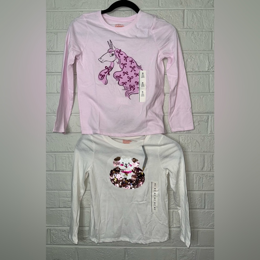 NWT CAT & JACK girls long sleeve lot of 2 sz M (8) ✨